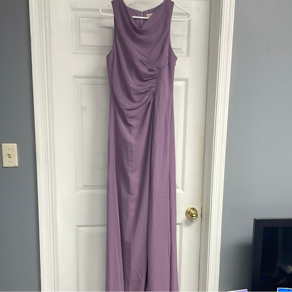 Elegant Purple Sleeveless Dress